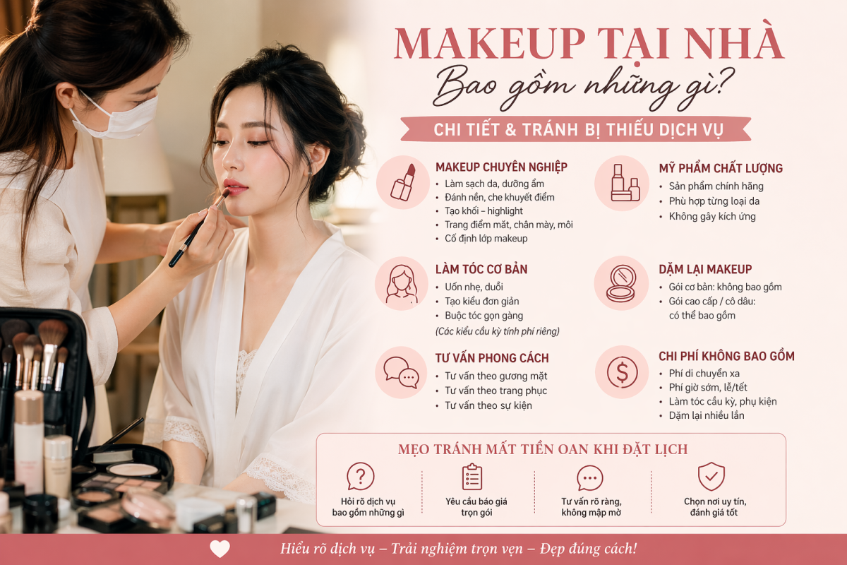 makeup tại nhà gồm những gì