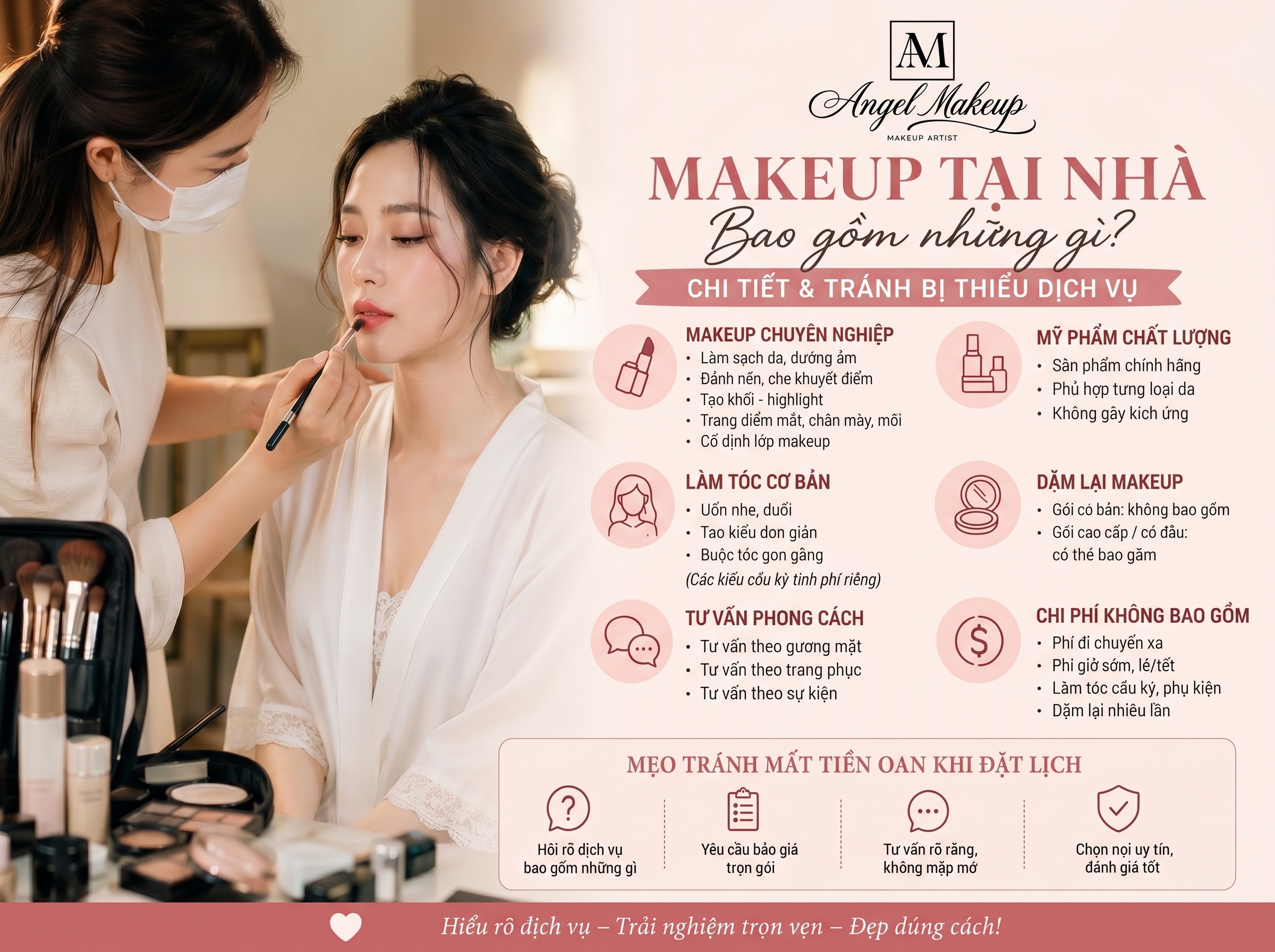 makeup tại nhà gồm những gì